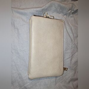 Elegant Cream Leather Women's Bag